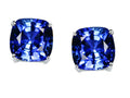 Tommaso Design™ 7mm Cushion-Cut Created Blue Sapphire Earrings Studs