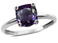 Original Star K Simulated Alexandrite 7mm Cushion-Cut Solitaire Engagement Ring