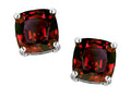 Original Star K™ 7mm Cushion-Cut Genuine Garnet Earrings Studs