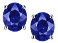 Star K™ Oval 8x6mm Created Sapphire Earrings Studs