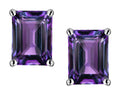 Star K™ 8x6mm Emerald Cut Simulated Alexandrite Earrings