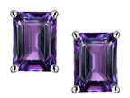 Star K™ 8x6mm Emerald Cut Simulated Alexandrite Earrings