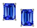 Star K™ 8x6mm Emerald Cut Simulated Tanzanite Earrings