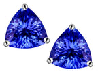 Star K™ Trillion 7mm Simulated Tanzanite Earrings Studs