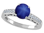 Tommaso Design Created Star Sapphire Solitaire Engagement Ring