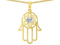 Tommaso Design™ Large 1.5 inch Hamsa Hand Jewish Star of David Protection Pendant Necklace