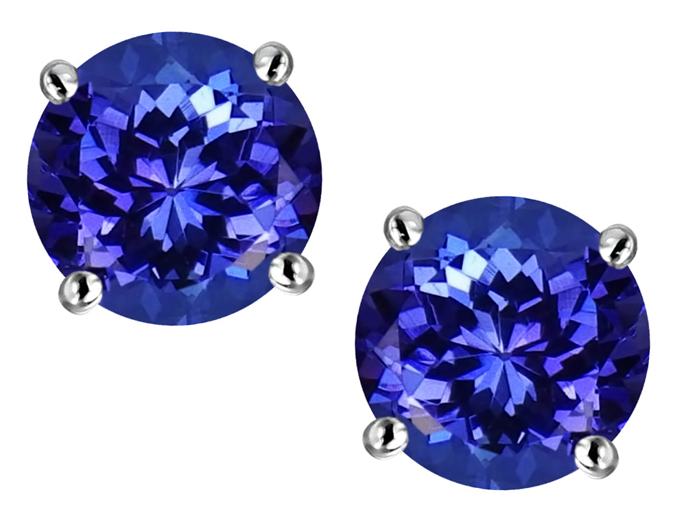 Star K™ Round 7mm Simulated Tanzanite Earrings Studs