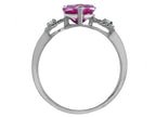 Tommaso Design Created Ruby Heart Shape Engagement Promise Ring