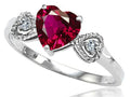 Tommaso Design Created Ruby Heart Shape Engagement Promise Ring