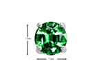 Star K™ Round 7mm Simulated Emerald Earrings Studs