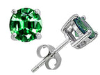 Star K™ Round 7mm Simulated Emerald Earrings Studs