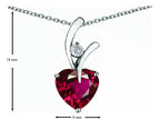 Star K™ Heart Shape 8mm Created Ruby Pendant Necklace