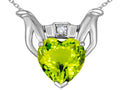 Star K™ Claddagh Love Pendant Necklace With 8mm Heart Genuine Peridot