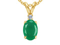 Tommaso Design™ Genuine Emerald Pendant Necklace