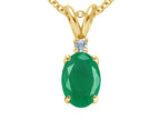 Tommaso Design™ Genuine Emerald Pendant Necklace