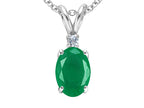 Tommaso Design™ Genuine Emerald Pendant Necklace