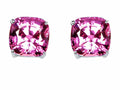 Star K™ Cushion-Cut 7mm Created Pink Sapphire Earrings Studs