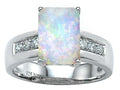 Star K Classic Octagon Emerald Cut 9x7 Ring With Simulated Opal