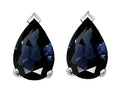 Tommaso Design™ 7x5mm Pear Shape Genuine Sapphire Earrings