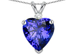 Star K™ Heart Shape 8mm Simulated Tanzanite Heart Pendant Necklace