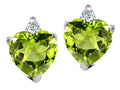 Tommaso Design™ Heart Shape Peridot Earrings Studs