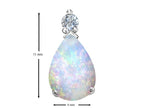 Star K™ Pear Shape 8x6 mm Created Opal Earrings Studs