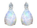 Star K™ Pear Shape 8x6 mm Created Opal Earrings Studs