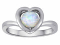 Star K™ Heart Promise of Love Ring with 7mm Round Simulated Opal