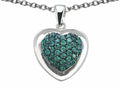 Star K™ Heart Shape Love Pendant Necklace with Simulated Emerald