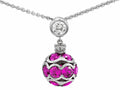 Star K™ Created Pink Sapphire Ball Pendant Necklace