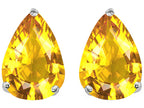 Star K™ Pear Shape 9x7mm Genuine Citrine Earrings Studs