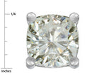 Star K™ Cushion-Cut 7mm Genuine White Topaz Earrings Studs