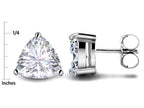 Star K™ Trillion 7mm Simulated Peridot Earrings Studs