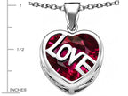 Star K™ Large Love Heart Pendant Necklace with 15mm Heart Shape Created Ruby