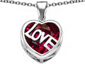 Star K™ Large Love Heart Pendant Necklace with 15mm Heart Shape Created Ruby