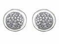Star K™ Round Puffed Earrings with Cubic Zirconia