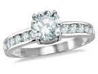 Star K Round 7mm Genuine White Topaz Ring
