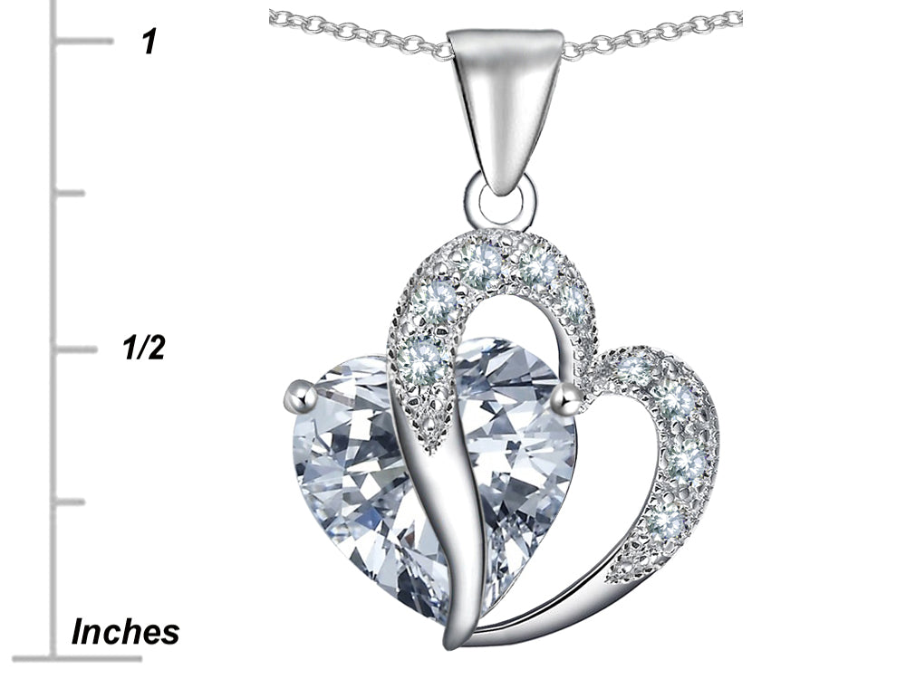 Star K™ Heart Shape 12mm Cubic Zirconia Pendant Necklace