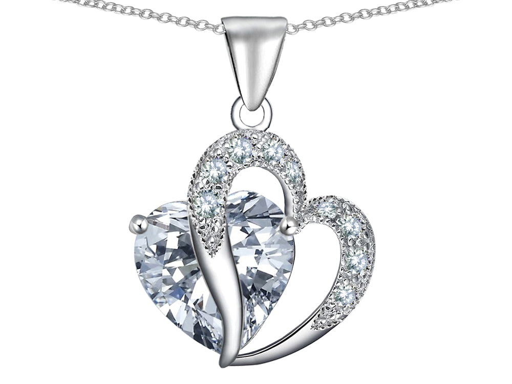 Star K™ Heart Shape 12mm Cubic Zirconia Pendant Necklace