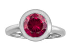 Star K 8mm Round Solitaire Ring With Created Ruby