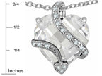 Star K™ Large 15mm Heart Shape Cubic Zirconia Love Pendant Necklace