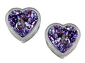 Star K™ 7mm Heart Shape Simulated Alexandrite Heart Earrings Studs
