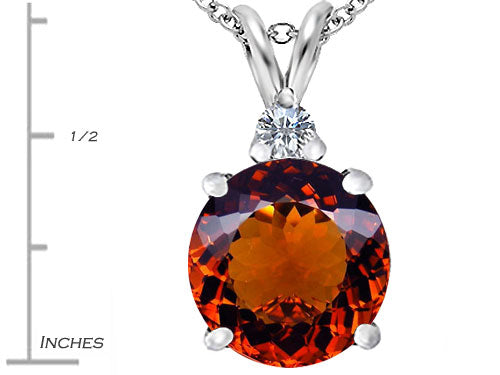 Star K™ Large 12mm Round Simulated Garnet Pendant Necklace