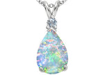 Star K™ Large 14x10mm Pear Shape Created Opal Pendant Necklace
