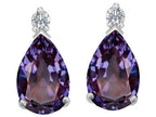 Star K™ 9x6mm Pear Shape Simulated Alexandrite Earrings Studs
