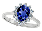 Star K 8x6mm Pear Shape Created Sapphire Ring