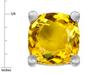 Star K™ Cushion-Cut 7mm Simulated Citrine Earrings Studs