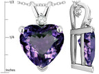 Star K™ 8mm Heart Shape Simulated Alexandrite Pendant Necklace