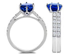 Star K Round 7mm Created Sapphire Wedding Ring