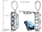 Switch-It Gems™ Round 12mm Simulated Aquamarine Halo Pendant Necklace12 Interchangeable Simulated Birth Months